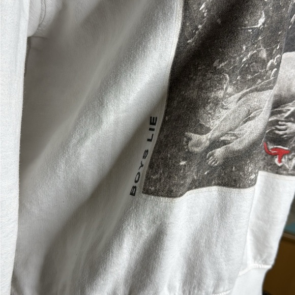 Boys Lie White Graphic Sweatshirt Small Medium Streetwear Fashion - Picture 8 of 9